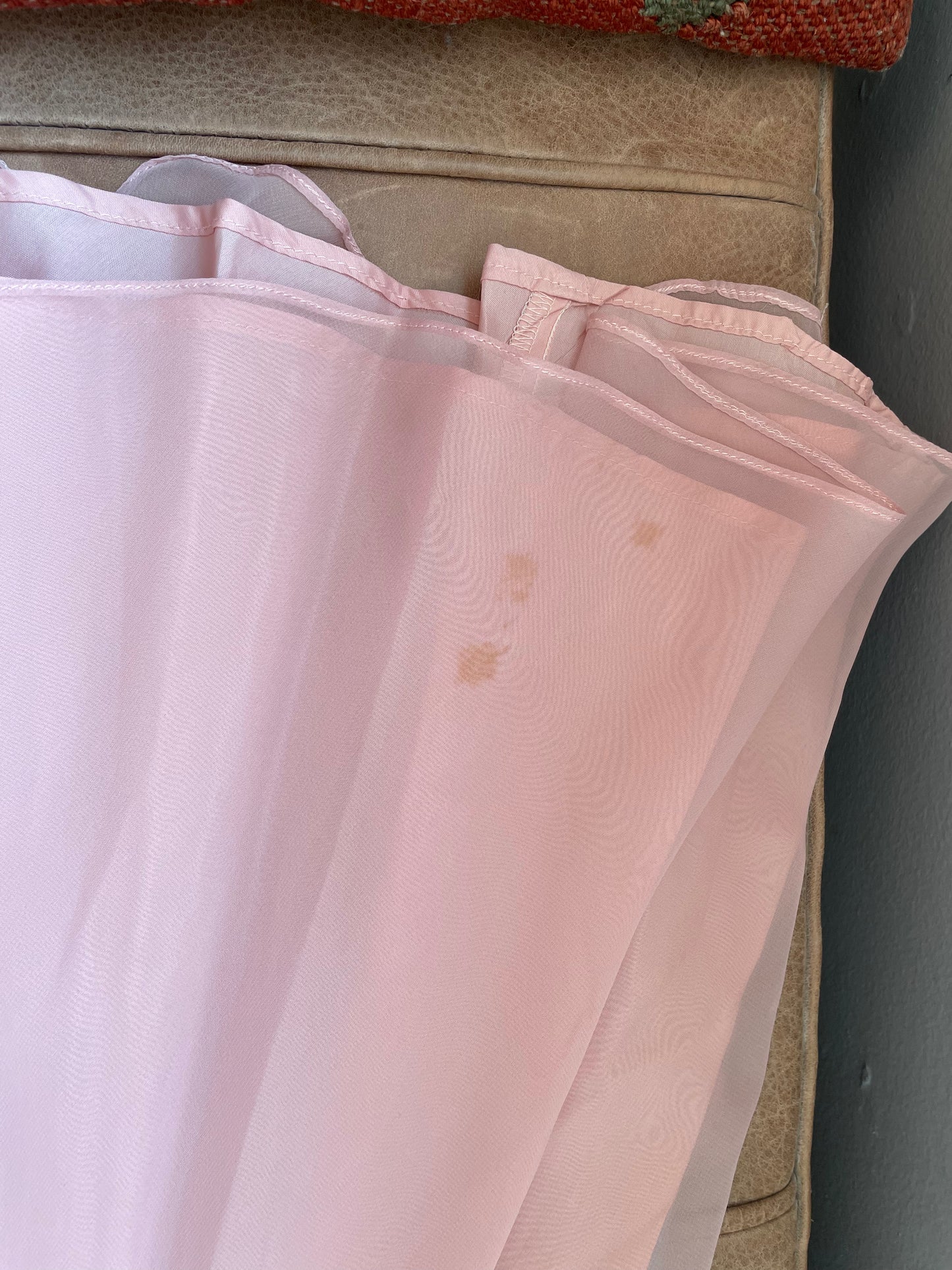 Vintage Pink Puff Sleeve Romantic Dress (XS/S)