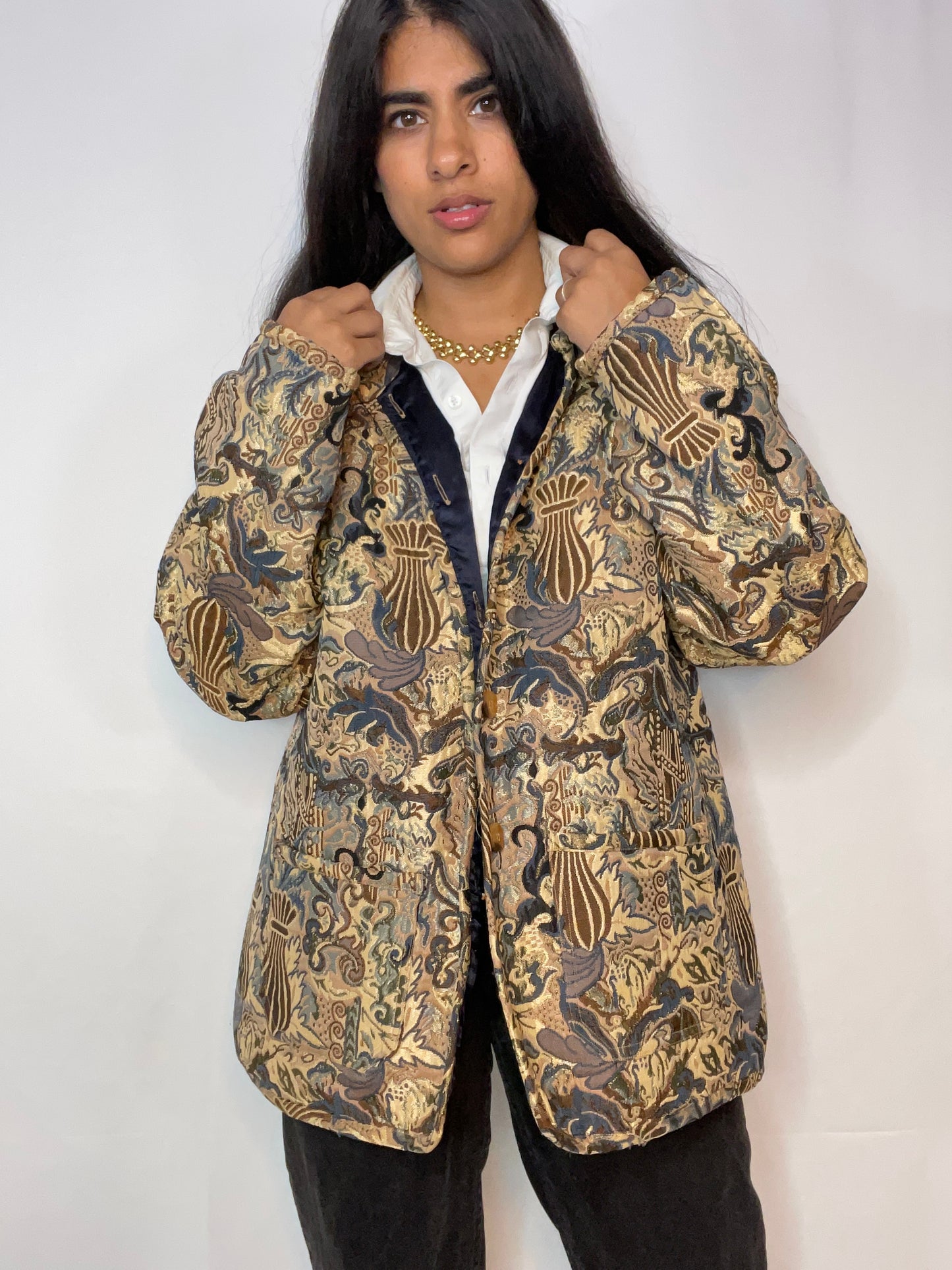 Brown & Chocolate Tapestry Jacket (L/XL)