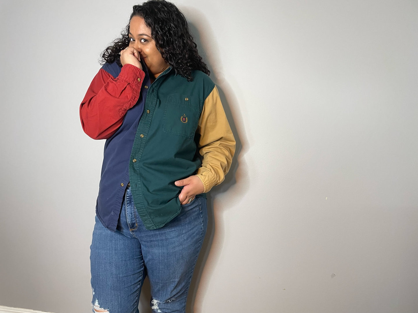 Classic Colorblock Button Down (Men's L)