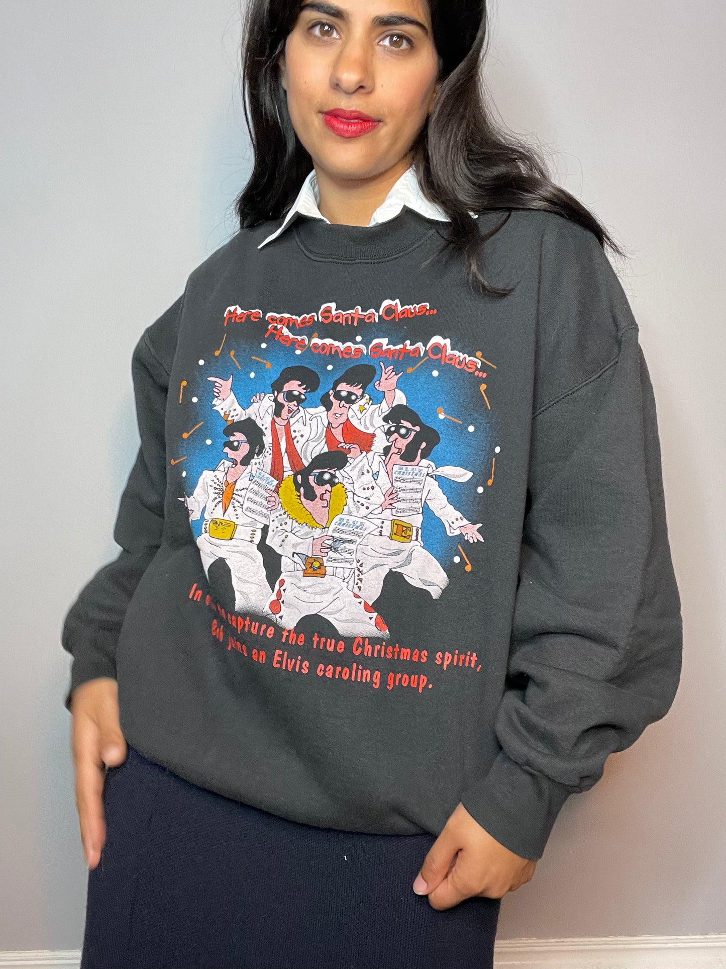 Elvis Caroling Sweatshirt - XXL