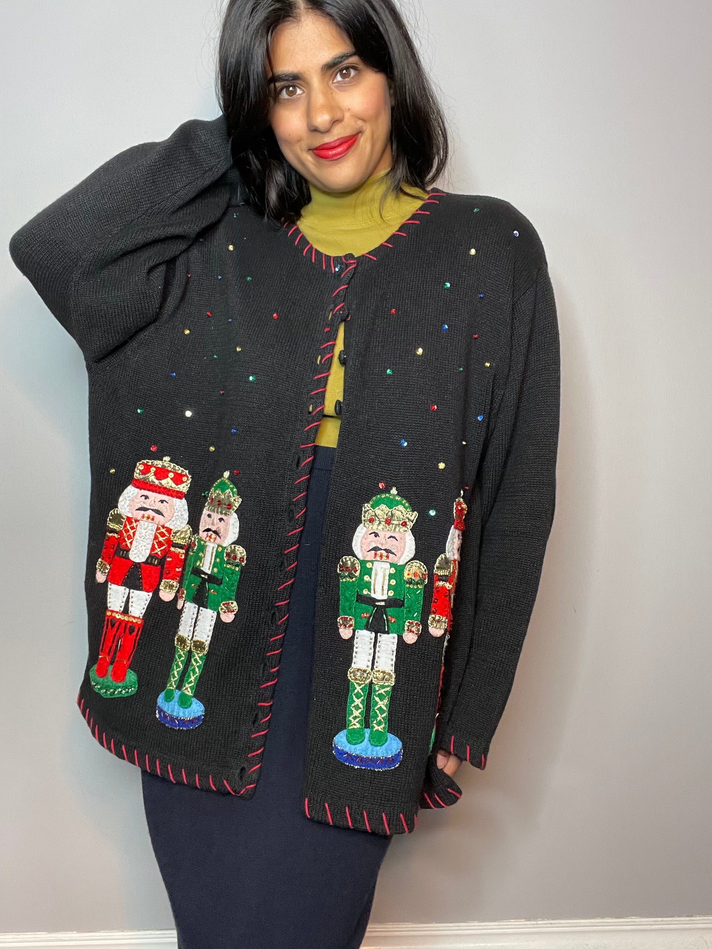Nutcracker Christmas Cardigan - XXL