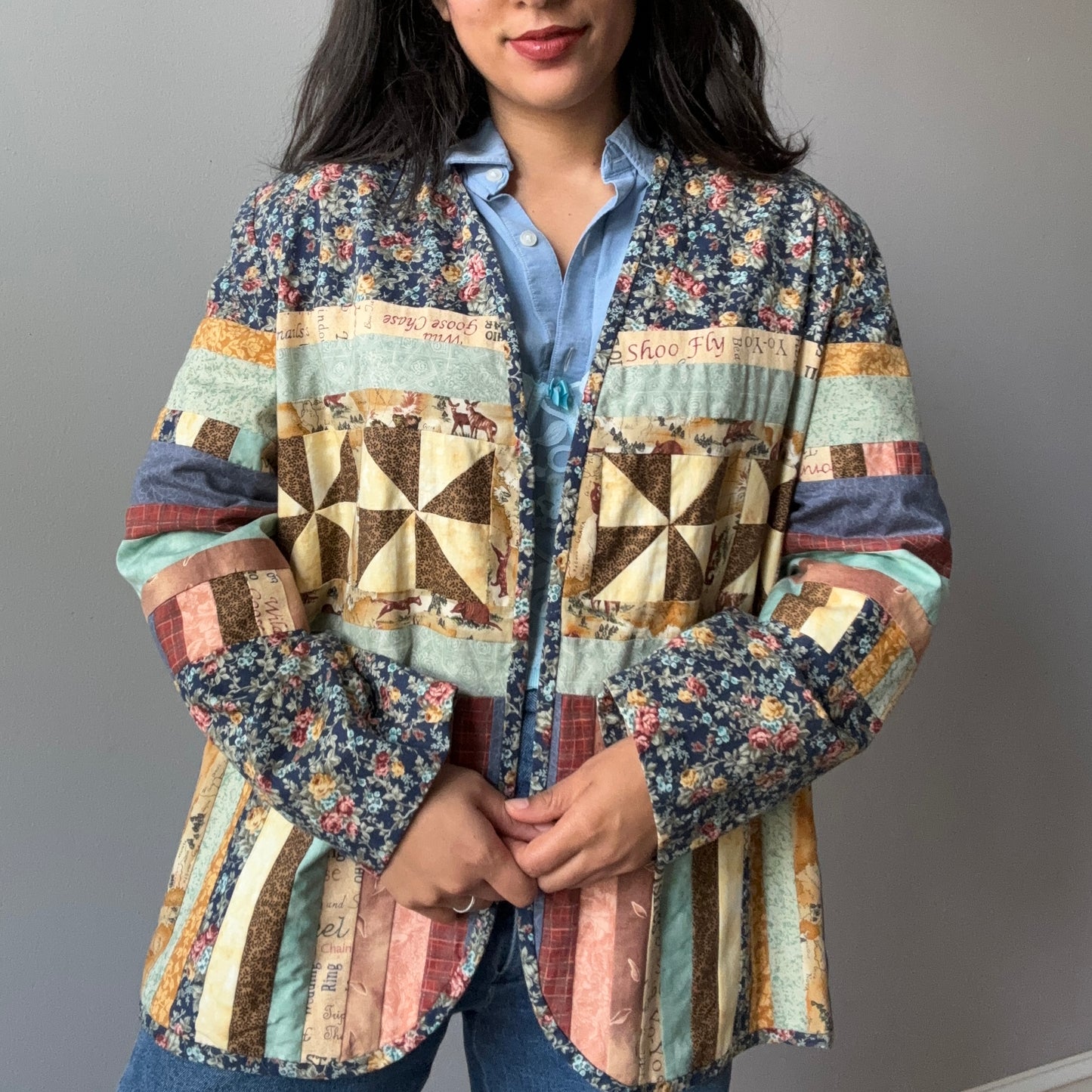 Quilted Handmade Patchwork Jacket (Medium)