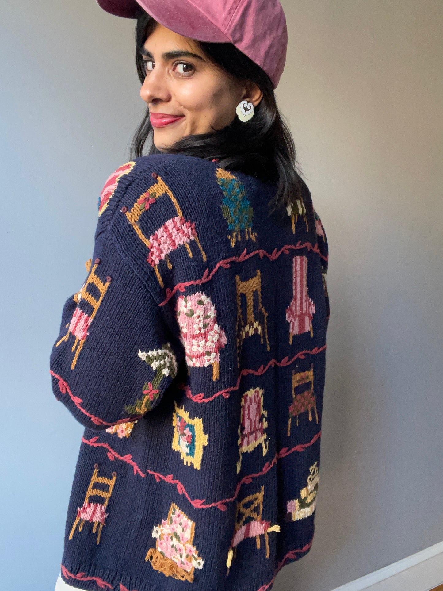 Adorable Vintage Chair Enthusiast Knit by Eagle's Eye (Size M)
