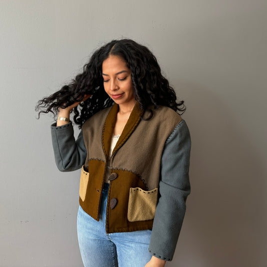 Colorblock Fleece Jacket (S/M)