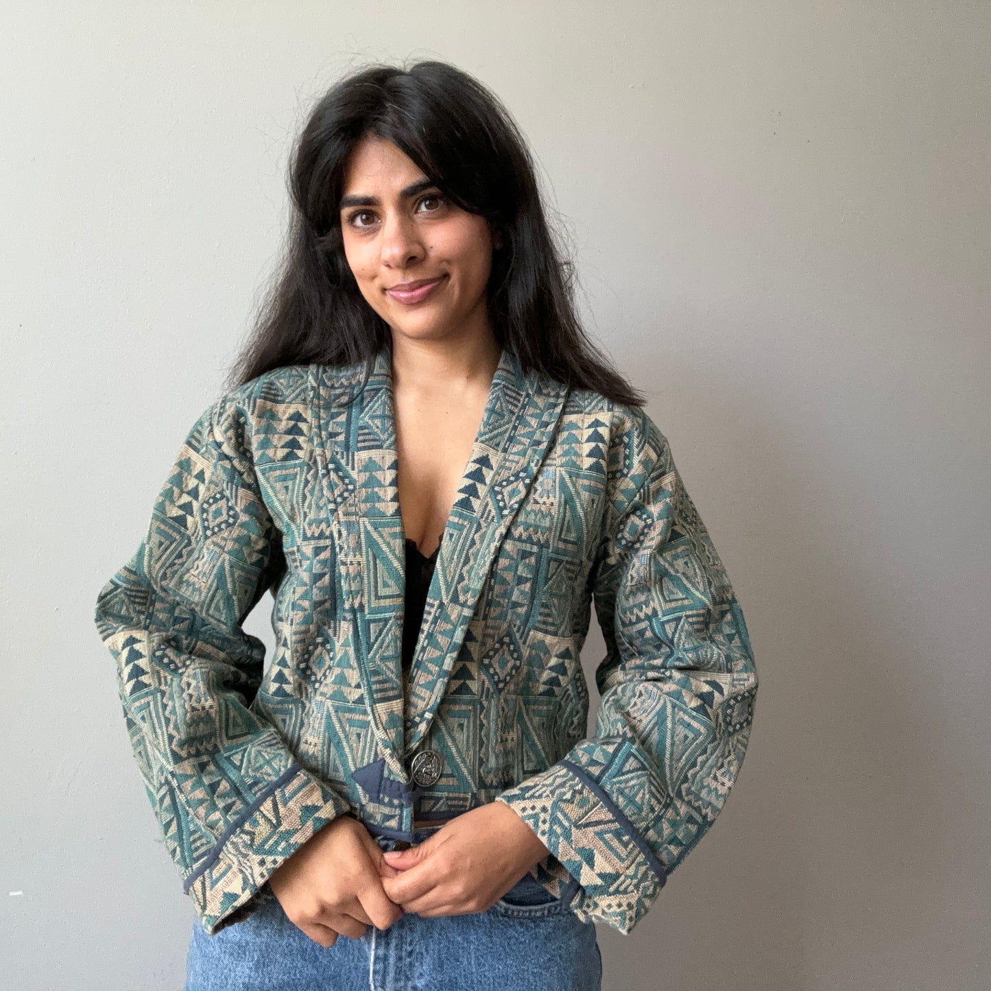 Southwestern Motif Cropped Jacket (M/L)
