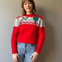 Load image into Gallery viewer, Vintage Cherry Red Sheep Sweater (Size XS/S)
