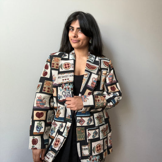 Cottage Core Patchwork Blazer (M)