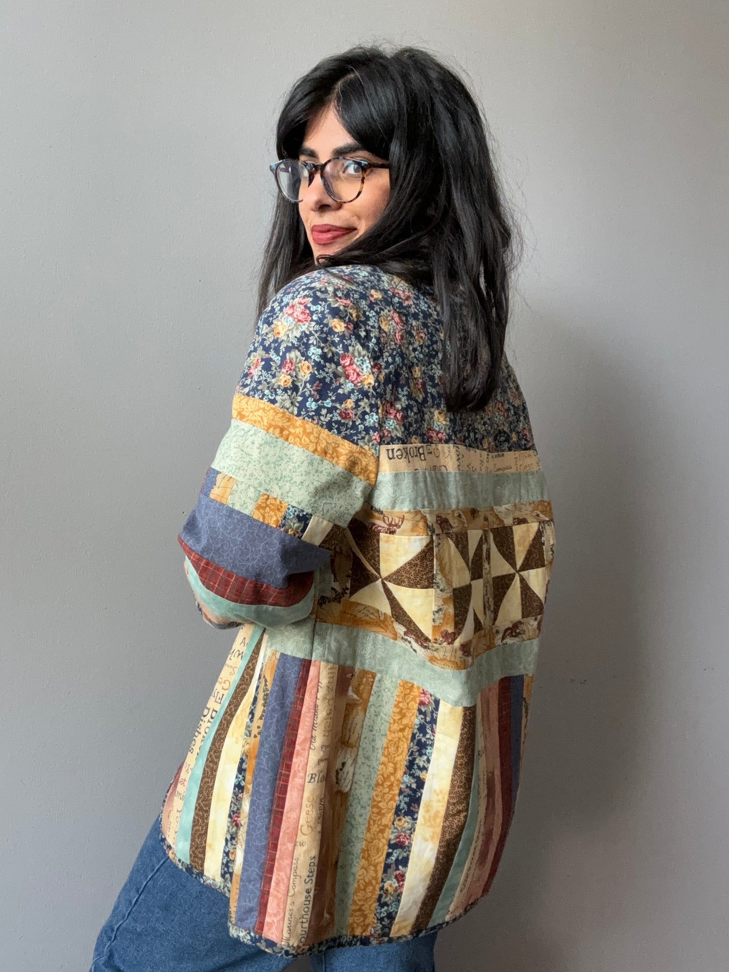 Quilted Handmade Patchwork Jacket (Medium)