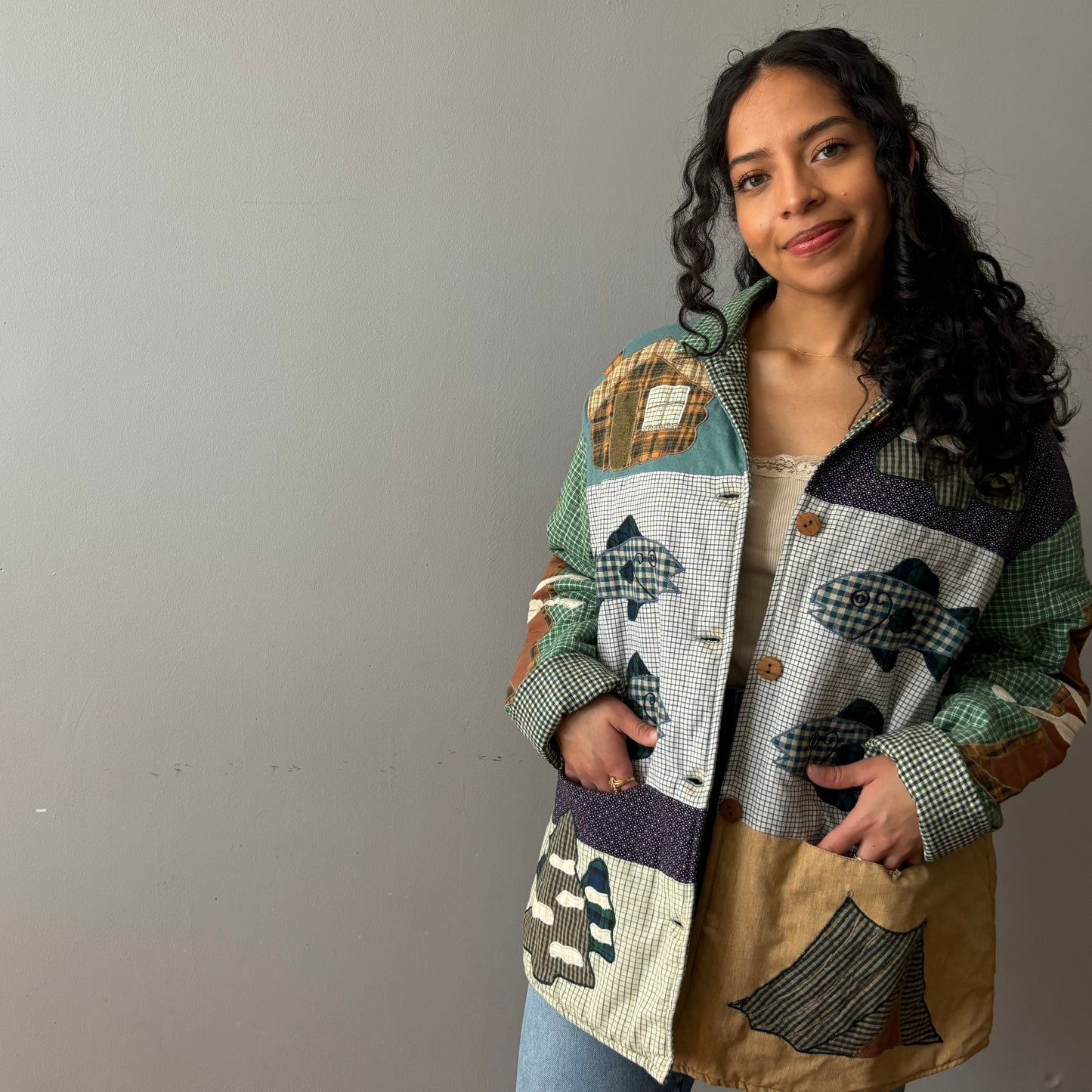 Reversible Camping Inspired Jacket (Medium)