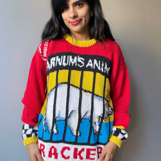 Vintage Animal Cracker Sweater by Eagle's Eye (Size M)