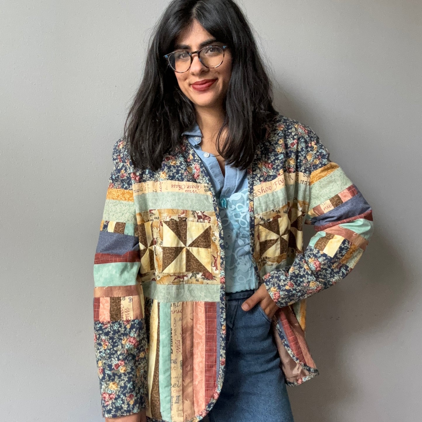 Quilted Handmade Patchwork Jacket (Medium)