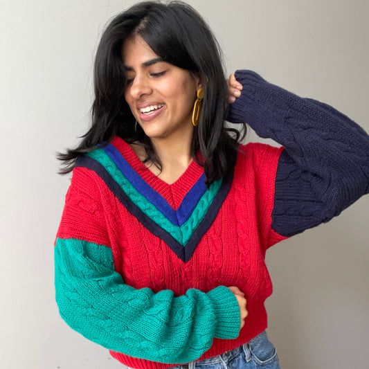 Vintage Tennis Sweater (Size M)
