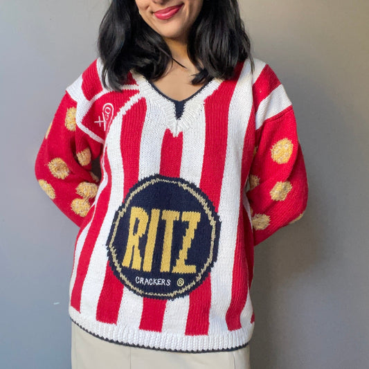 Vintage Ritz Cracker Knit by Eagle's Eye (Size M)