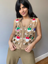 Load image into Gallery viewer, Vintage Crochet Bear Vest by Berek (Size M/L)
