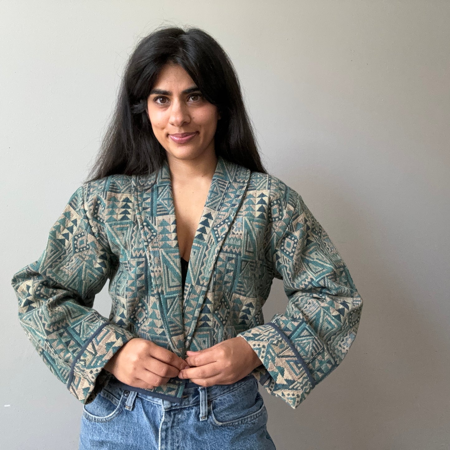 Southwestern Motif Cropped Jacket (M/L)