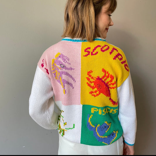 Vintage Astrological Sweater by D.B.L. (XS/S)