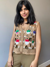 Load image into Gallery viewer, Vintage Crochet Bear Vest by Berek (Size M/L)
