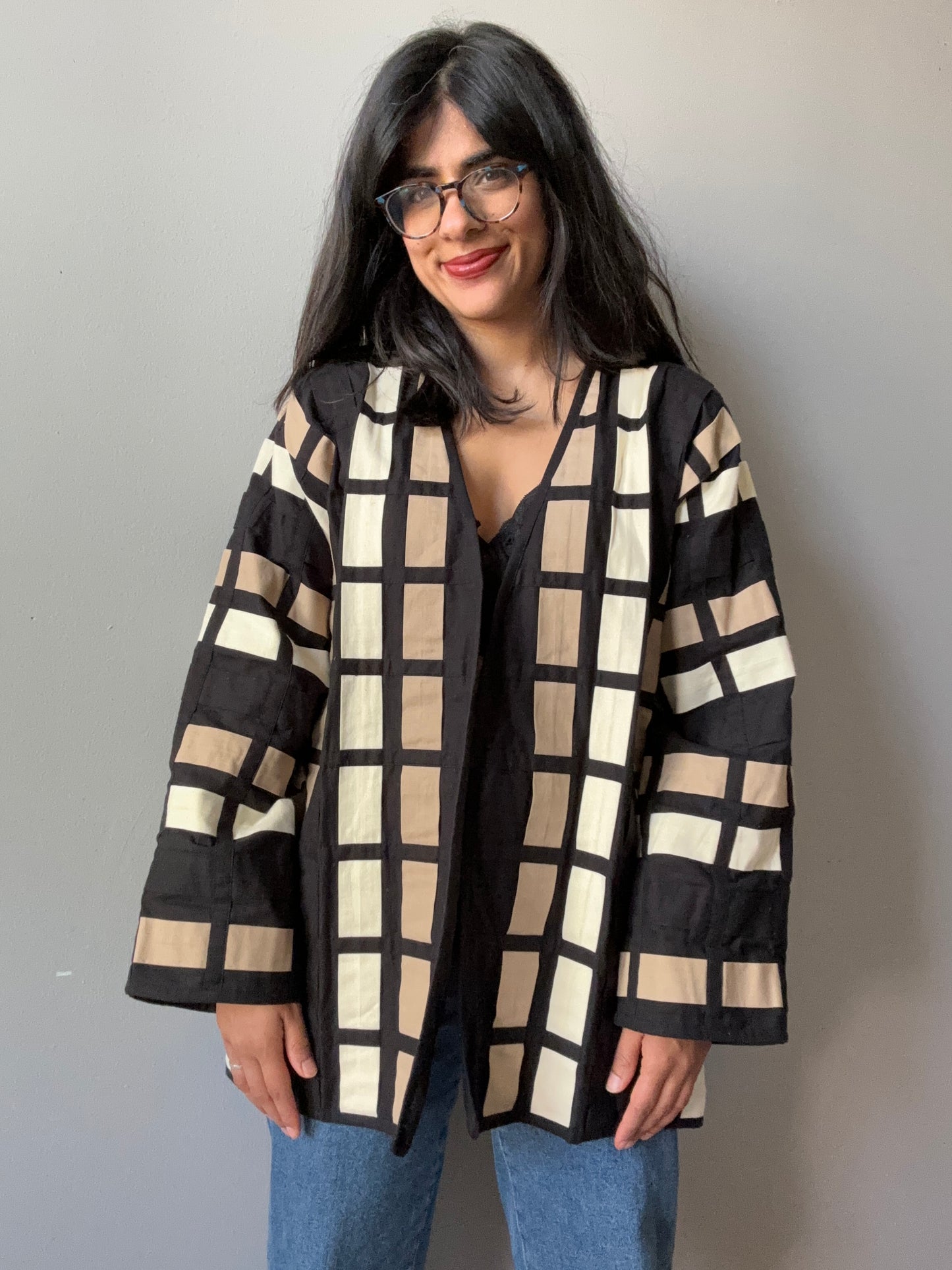 Woven Cotton Open Jacket (M/L)