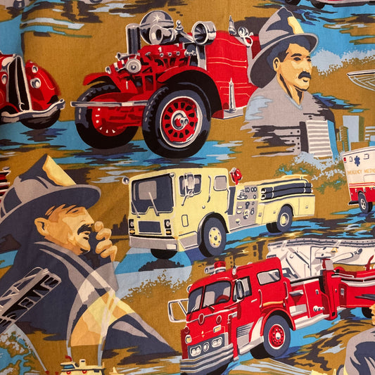 Vintage Firefighter Themed Shirt (Men's L/XL)