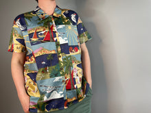 Load image into Gallery viewer, Vintage Patchwork Vacation Print Shirt (Women&#39;s Medium)
