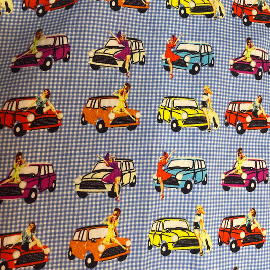 Modern Pin-Up Print Button Up (Men's S/M)