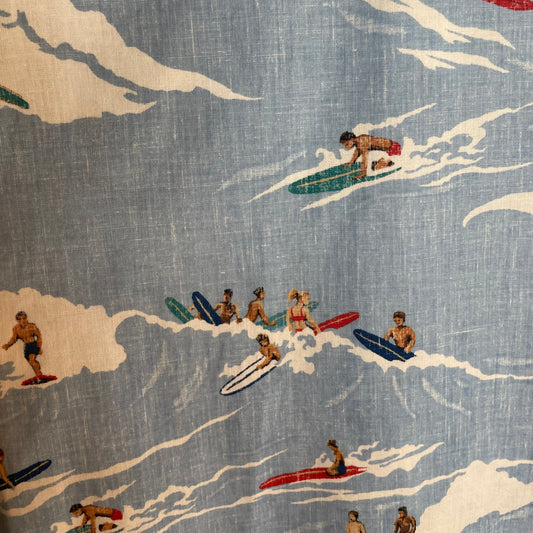 Vintage Surfer Print Shirt (Men's Small/Medium)