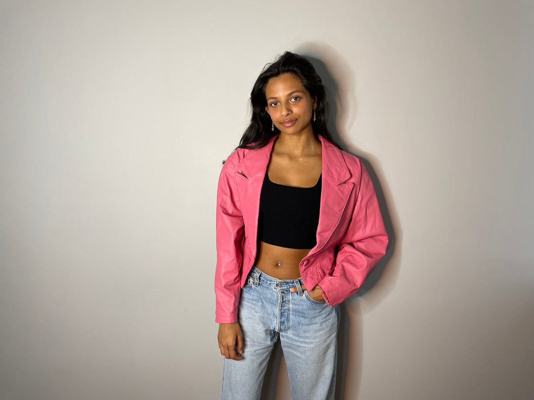 Vintage Pink Cropped Leather (XS/Small)