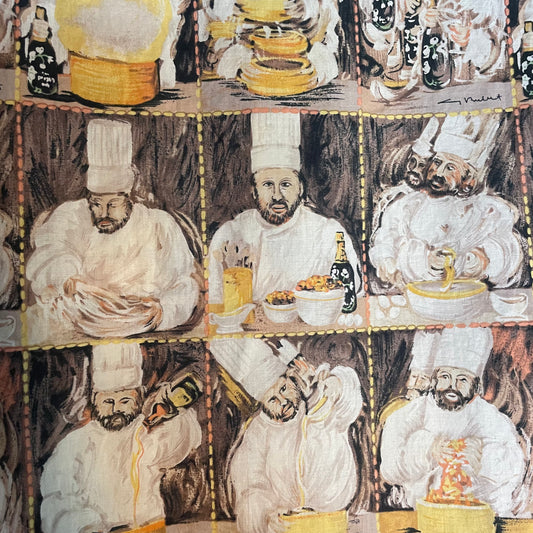 Vintage Chef Print Shirt (Men's Large)