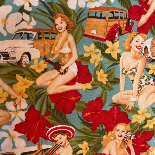 Modern Pin-Up Print Shirt (Men's Large)