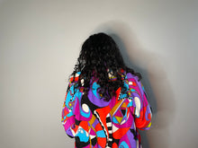 Load image into Gallery viewer, Vintage Silk + Sequin Psychedelic Bomber (Medium)
