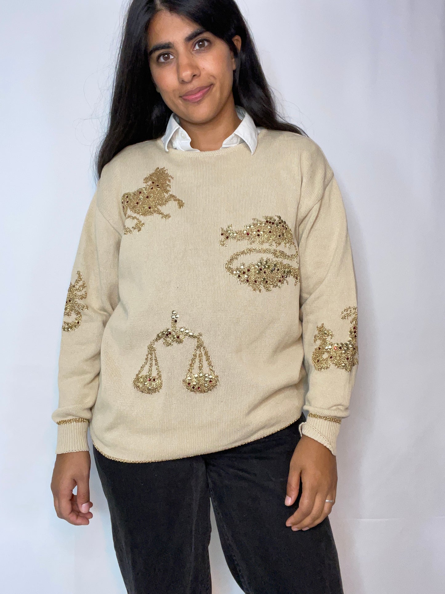 Rare Vintage Astrology Themed Knit (Small)
