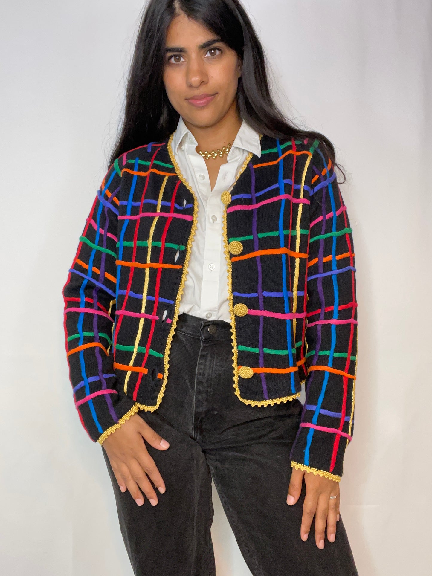 Rare Vintage Rainbow "Ladies Who Lunch" Blazer (S/M)