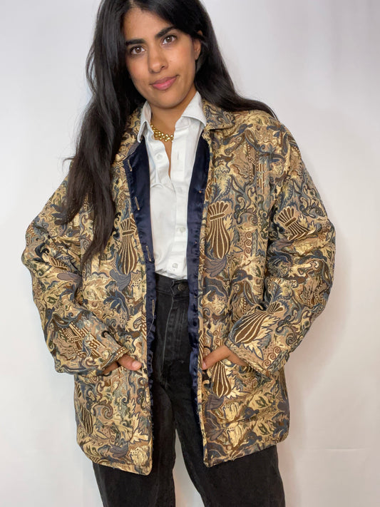 Brown & Chocolate Tapestry Jacket (L/XL)