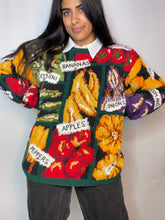Load image into Gallery viewer, Rare Vintage Fruits + Veggie Sweater (M)
