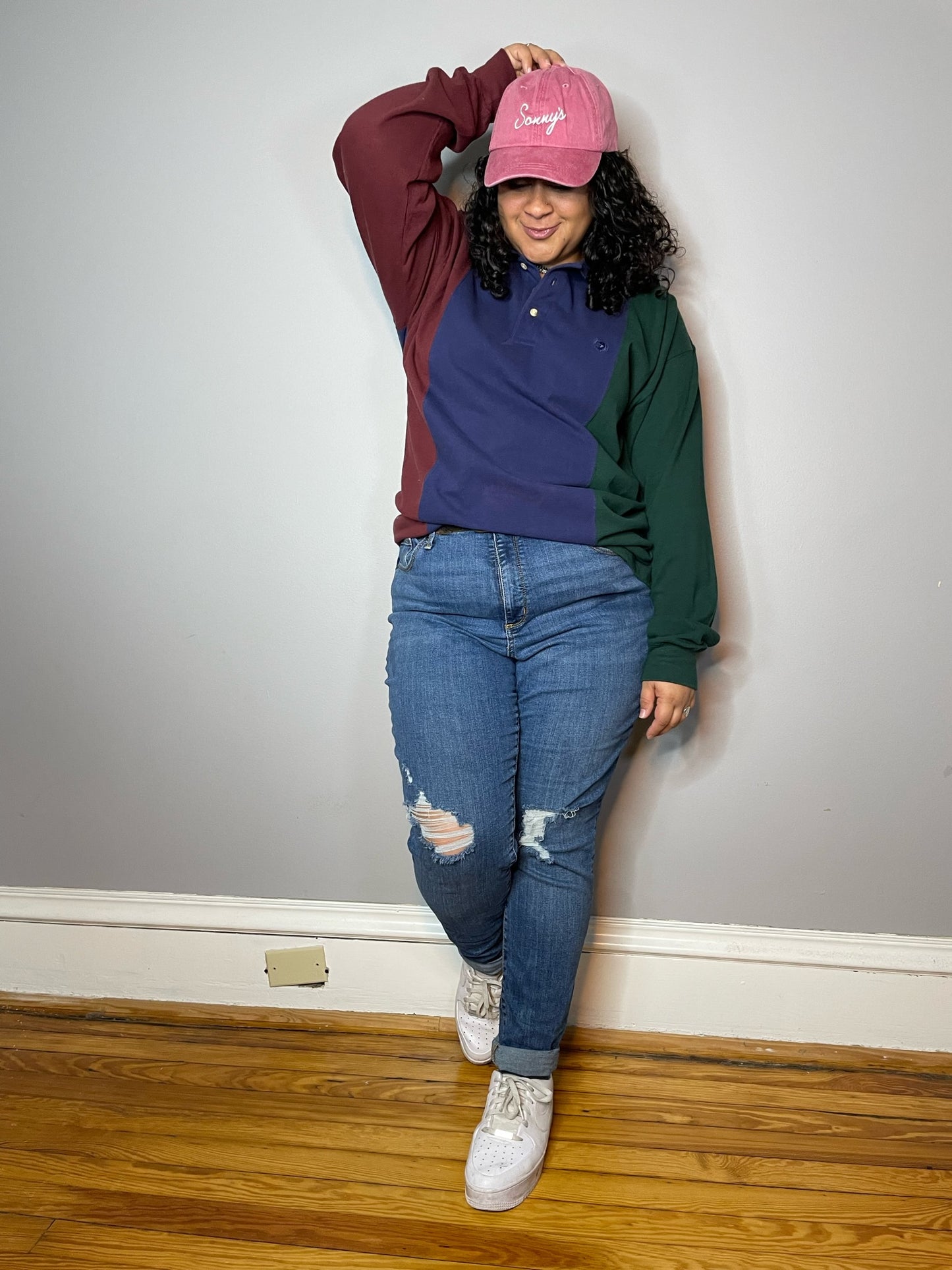 Vtg Broad Stripe Rugby Shirt - Flawed (Men's L)