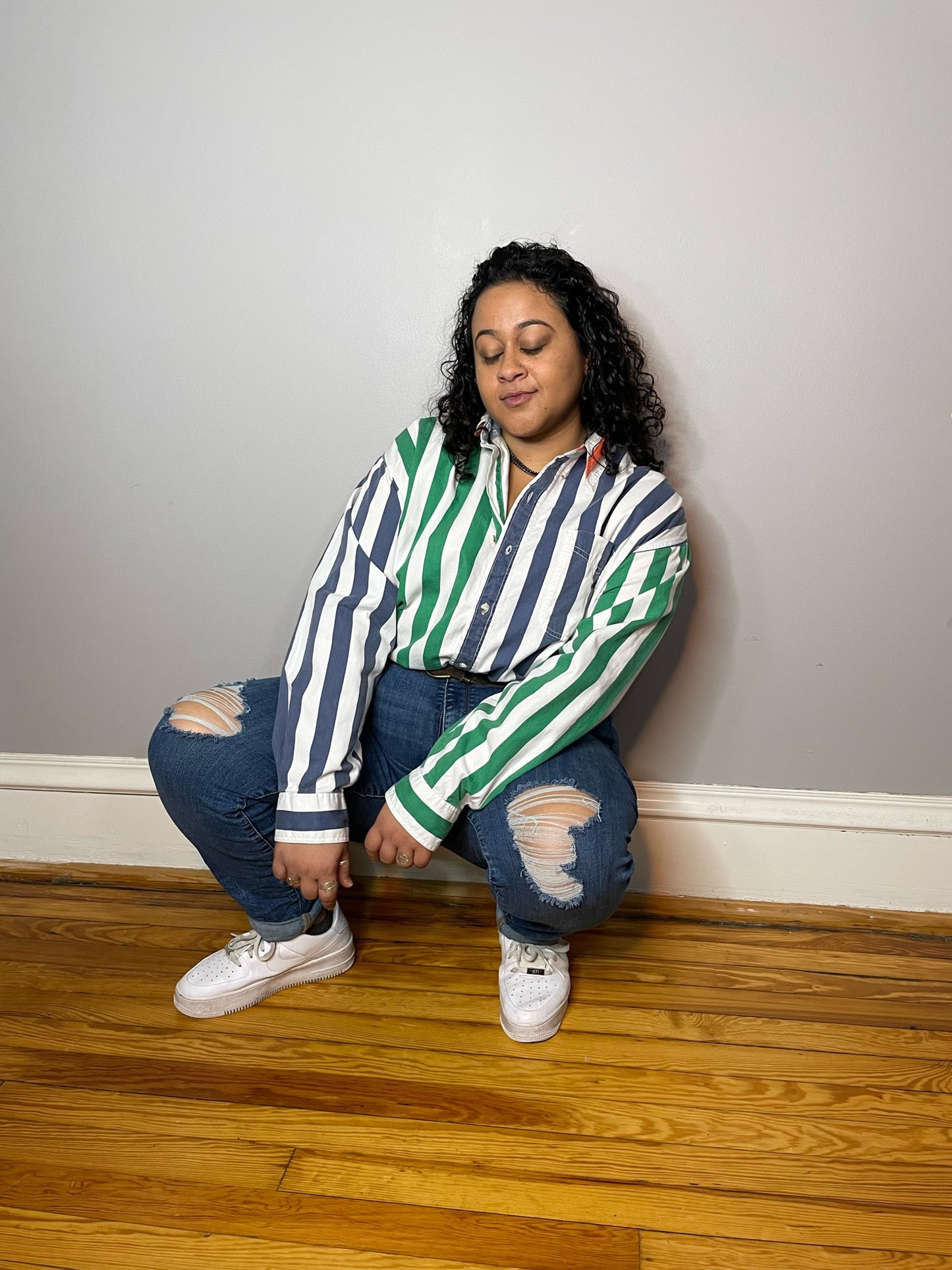 Vtg Striped 90s Dream Shirt (Men's XL)