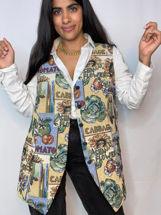 Vintage Veggie Carpet Vest (XL/XXL)