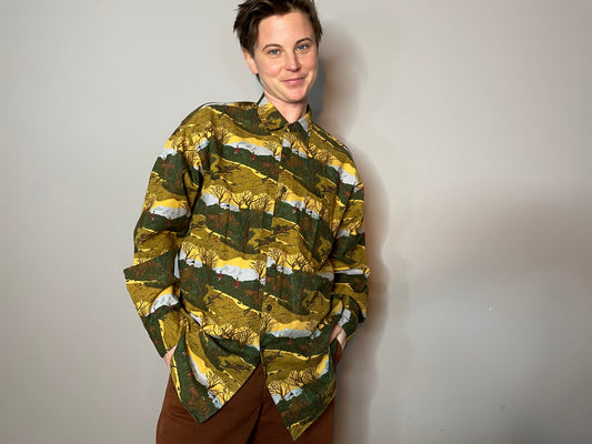 Vtg 90s Equestrian Print by Gap (M)
