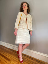 Load image into Gallery viewer, Two Piece Daisy Lace Blazer + Skirt Suit (Medium)
