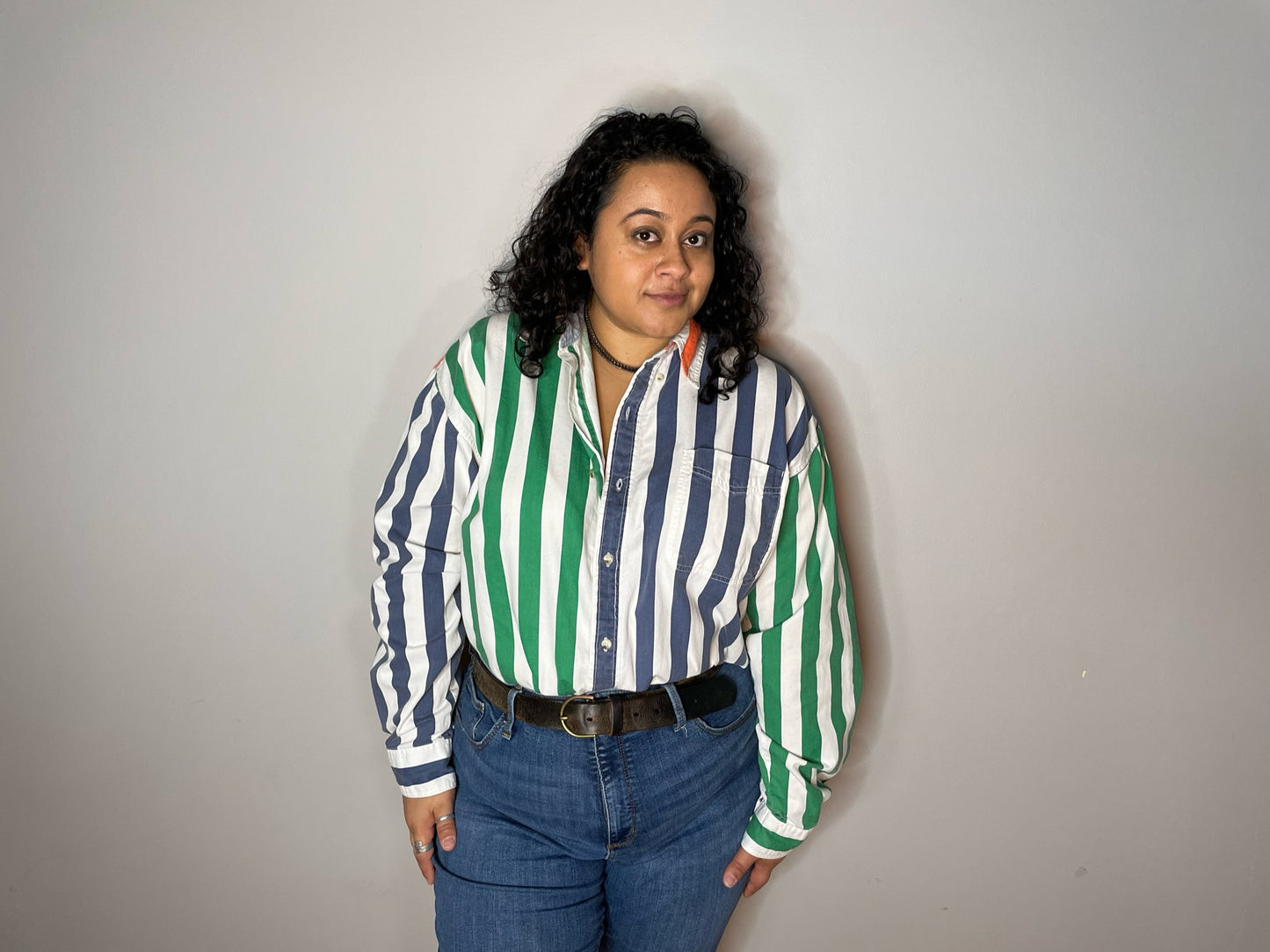 Vtg Striped 90s Dream Shirt (Men's XL)
