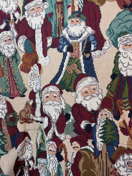 Santa Print Tapestry Vest - XL