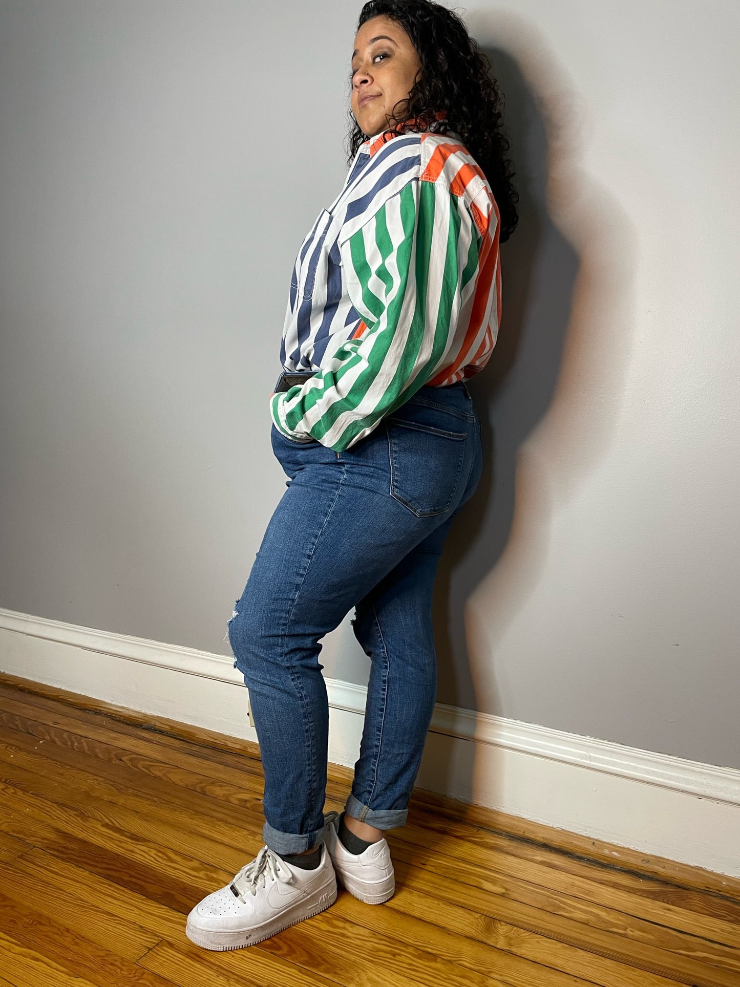 Vtg Striped 90s Dream Shirt (Men's XL)