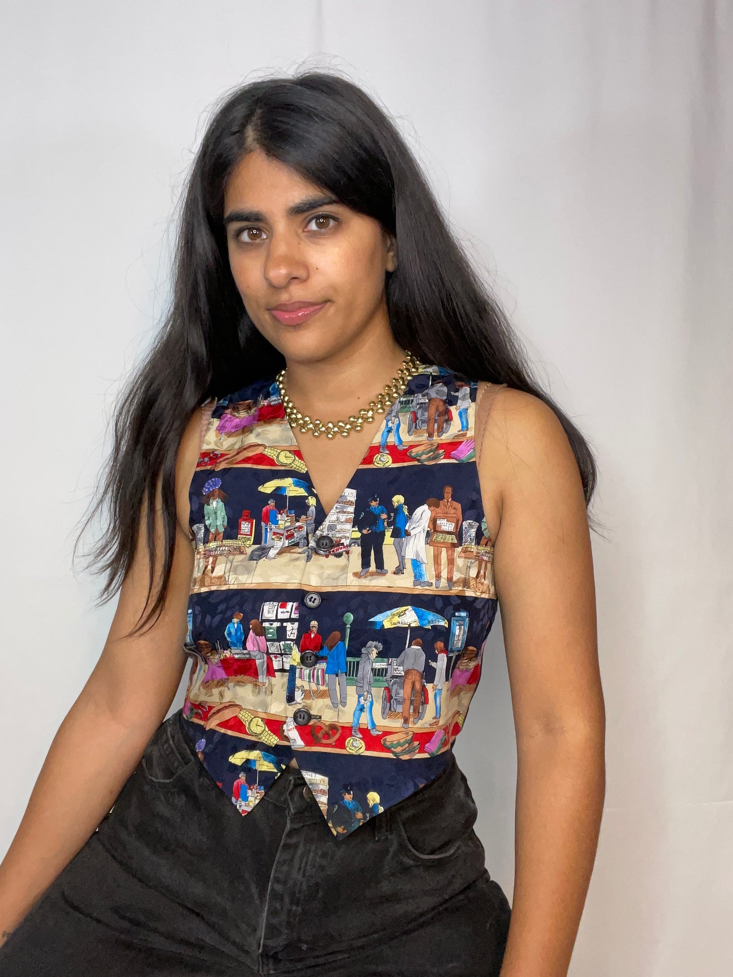 Rare New York Street Scene Vest (XS/S)