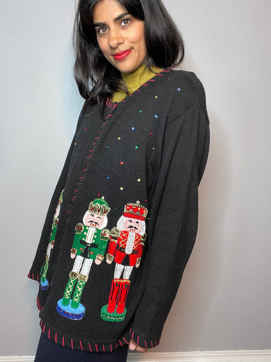 Nutcracker Christmas Cardigan - XXL