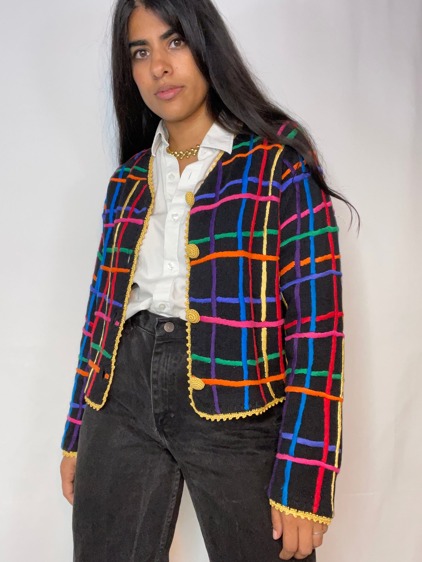 Rare Vintage Rainbow "Ladies Who Lunch" Blazer (S/M)