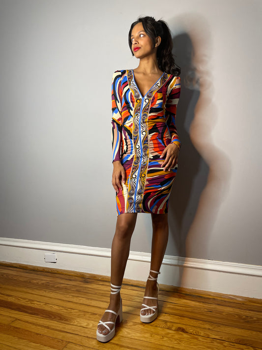 Vintage Emilio Pucci Bodycon Dress (XS)