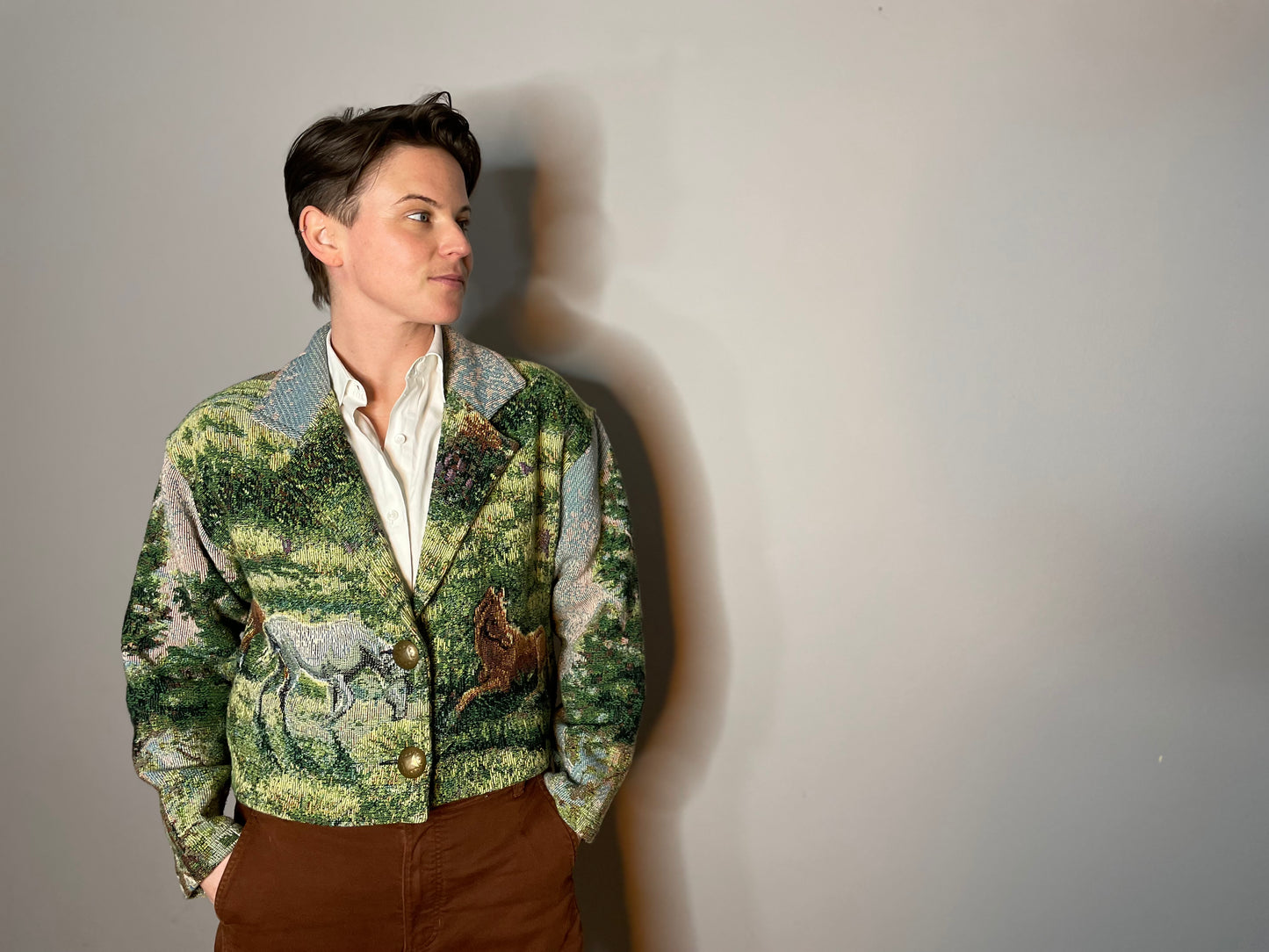 Vtg Painted Pony Tapestry Jacket (M/L)