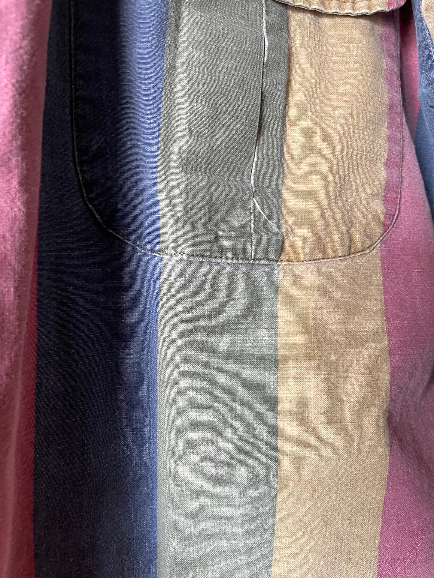 Vtg Muted Colorblock Button Down (Men's XL)