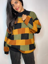 Load image into Gallery viewer, 80s Autumnal Geometric Knit (L/XL)

