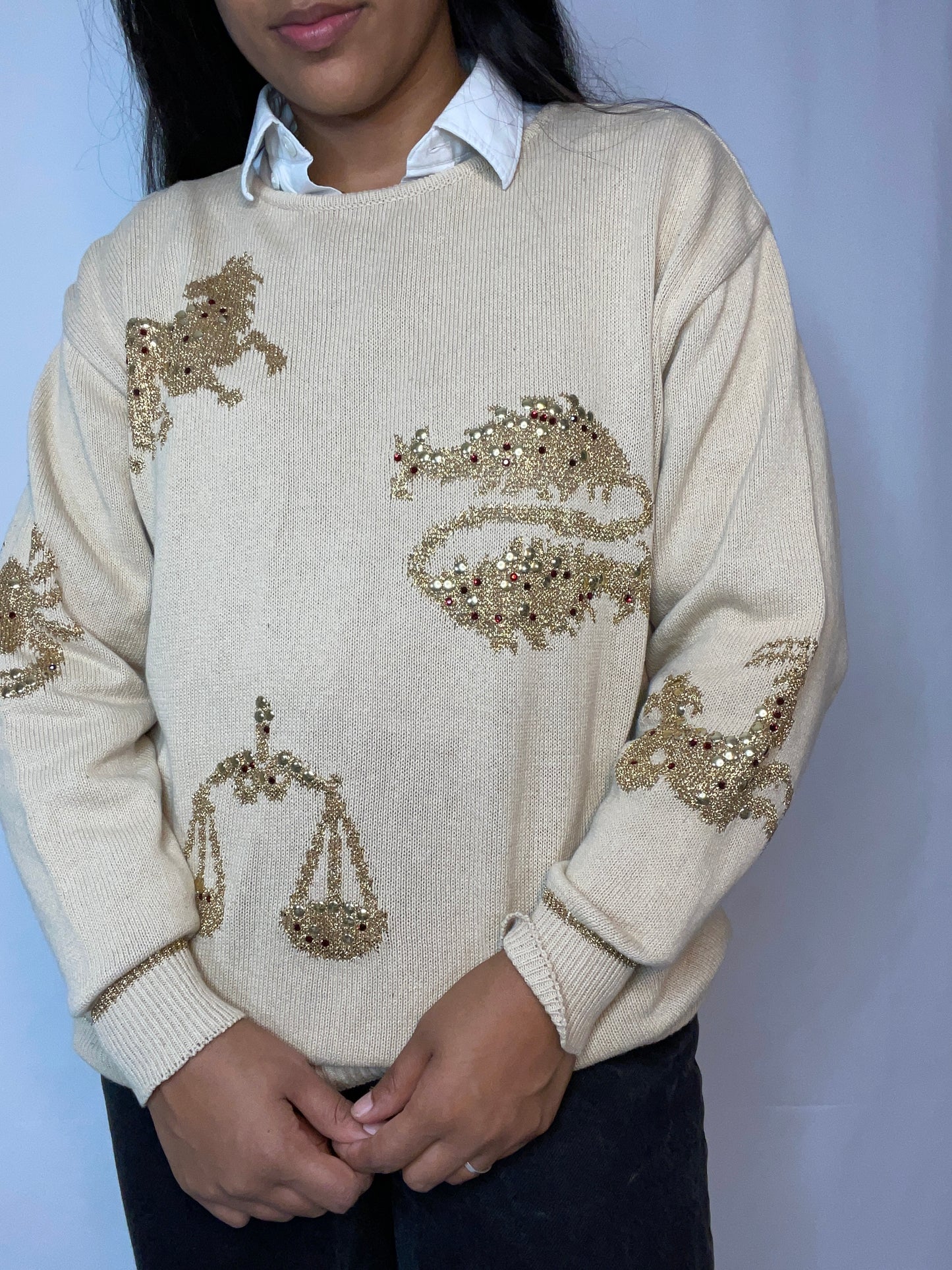 Rare Vintage Astrology Themed Knit (Small)